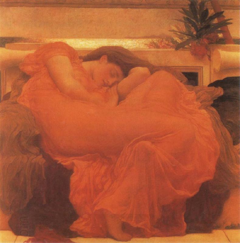 Lord Frederic Leighton Flaming June China oil painting art